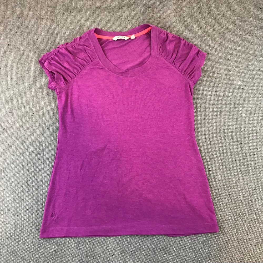 Athleta ruched short sleeve top